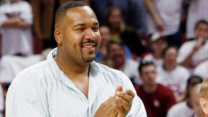 Stacey King, durante un acto con los Chicago Bulls.