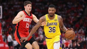 Marcus Smart en un partido ante los Houston Rockets