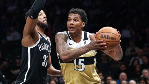 Julian Reese, disputando un partido con los Washington Wizards.