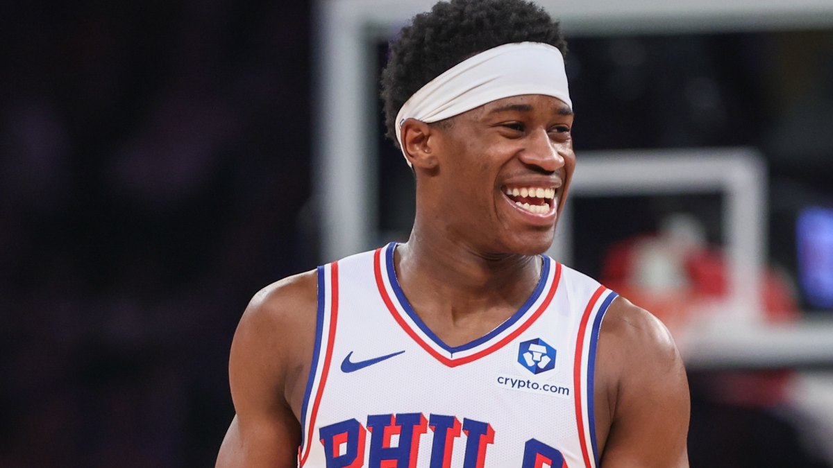 VJ Edgecombe, durante un partido de los Philadelphia 76ers.