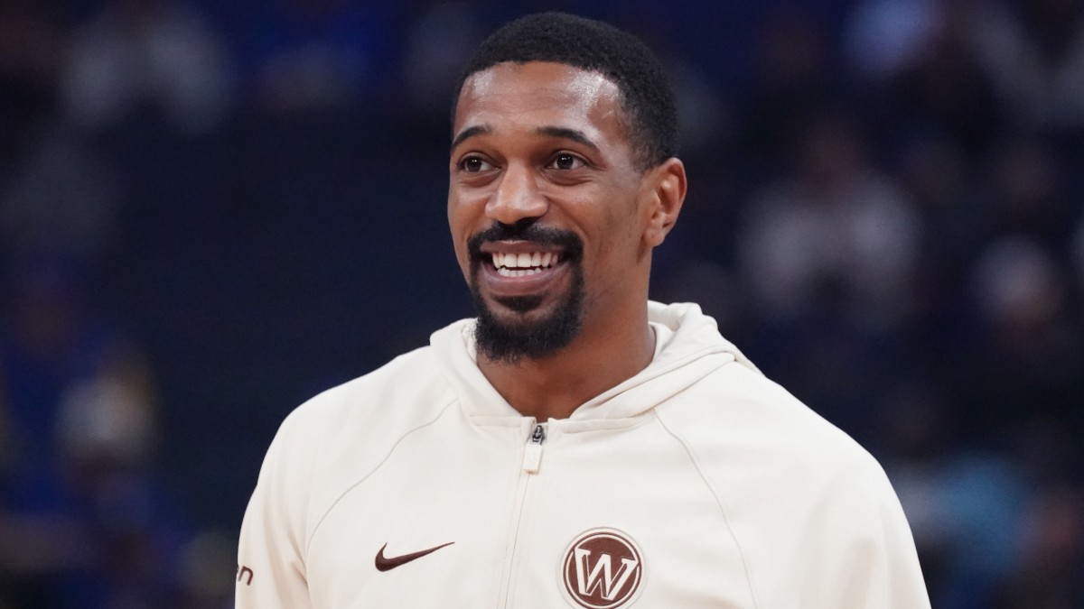 De'Anthony Melton, calentando antes de un partido de los Warriors.