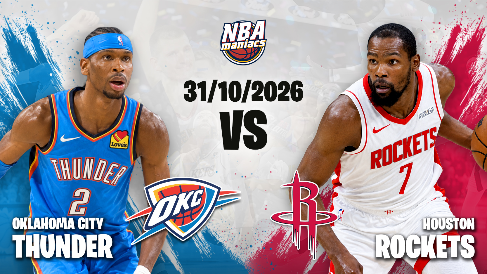 Los Thunder enfrentan a los Rockets con importantes bajas por lesión
