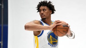 Yaxel Lendeborg, durante el media day de los Golden State Warriors.