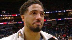 Tyrese Haliburton, emocionado tras vencer a los Pelicans en su vuelta a las canchas.