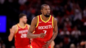 Kevin Durant, jugando contra los Atlanta Hawks.